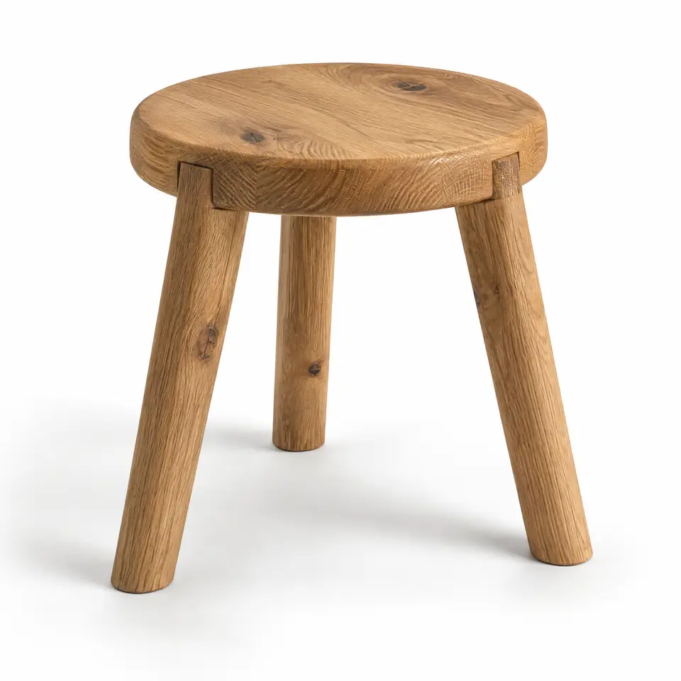 Solid Oak Stool