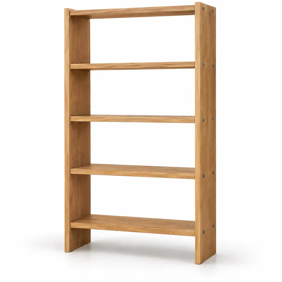 Oak Bookshelf 5-Tier